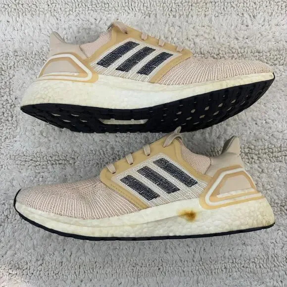 Adidas Womens Ultraboost 20 Parley Sz 9 Beige Pink Running Shoe Sneaker FW5667 - Picture 5 of 12